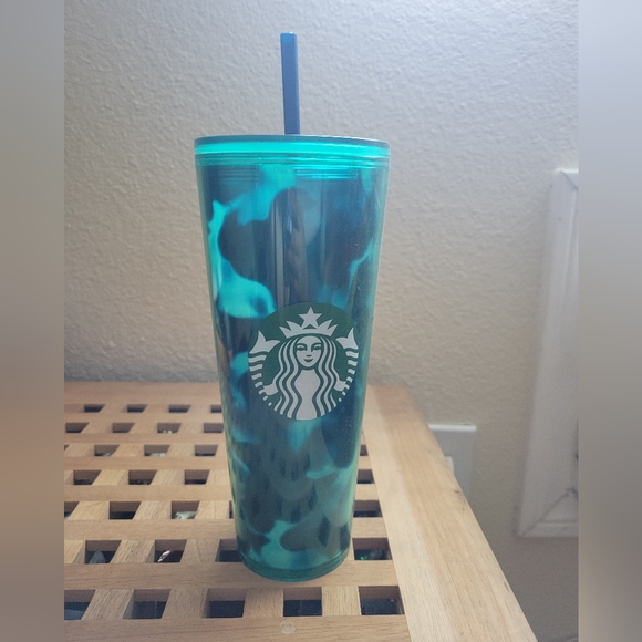 Starbucks turquoise wave 24oz Tumbler - Picture 1 of 5
